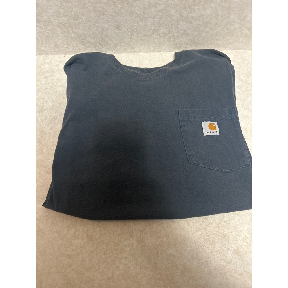 Carhartt Mens Original Fit Pocket T-Shirt  Black Charcoal Gray Size M